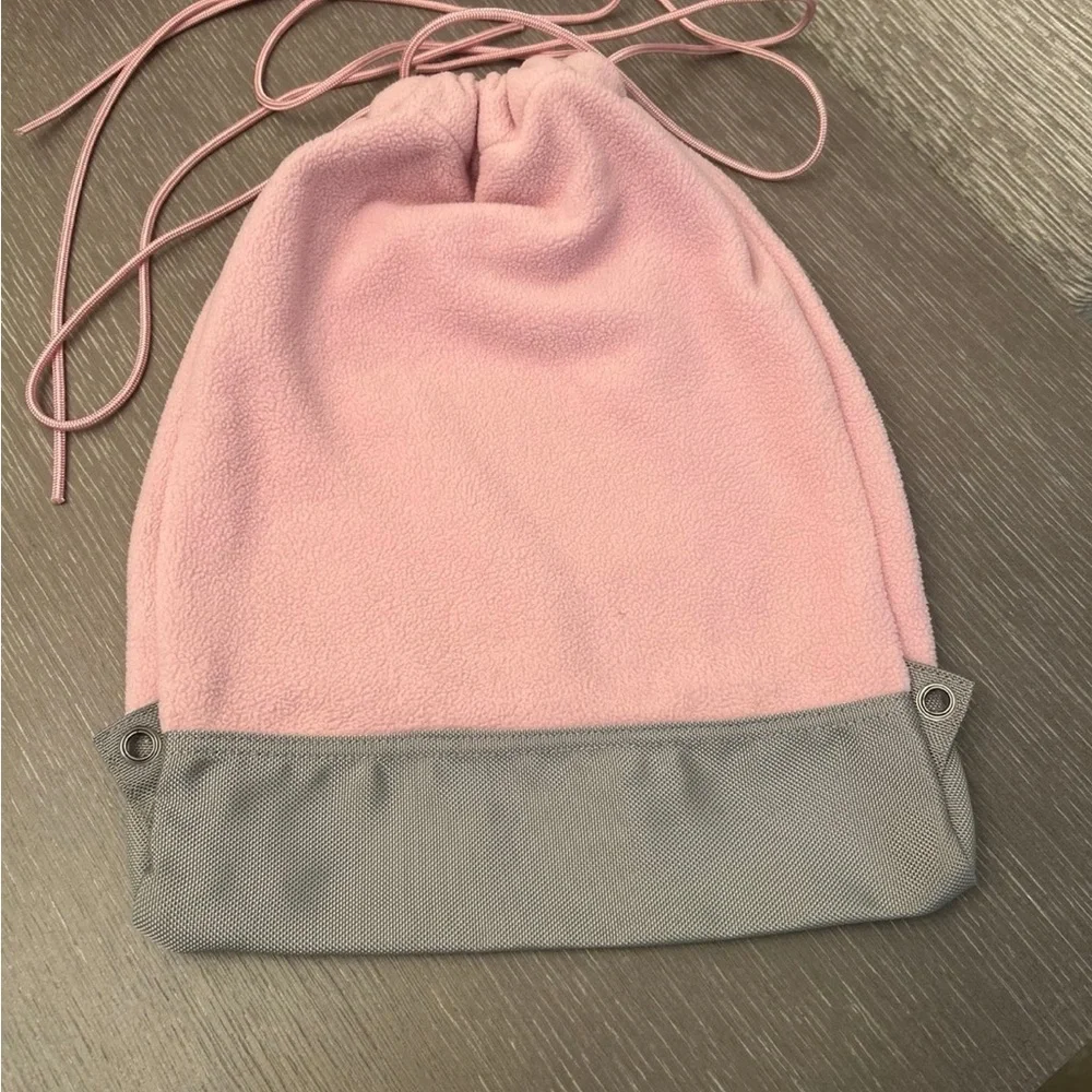 The North Face Pink and‎ Gray Fleece backpack